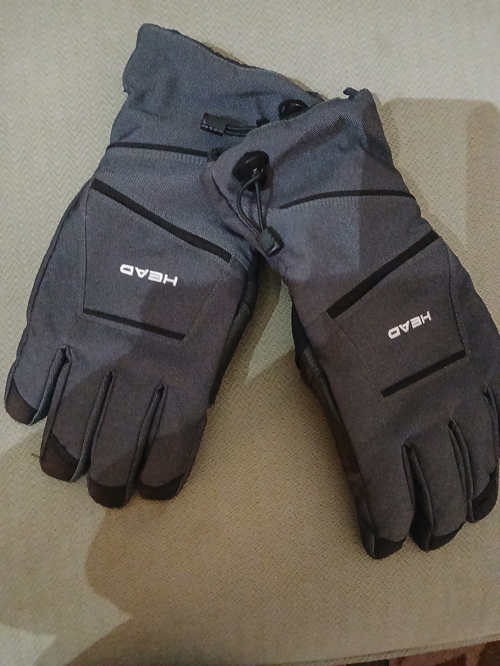 Head Men's Dark Gray Insulated Ski Gloves Size XL
